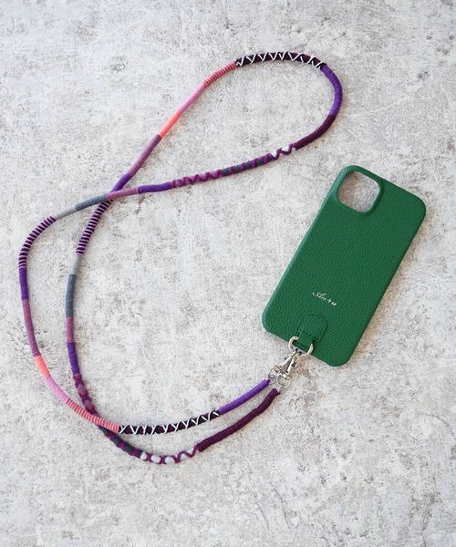 An+u（アンユー）の「ストラップ付 スマホケース・カバー iPhone13（スマホケース/カバー・レディース・ピンク/ベージュ/ブラック/イエロー/ライトブルー/グリーン/ブラウン/グレー・ONE SIZE）」の5枚目の写真