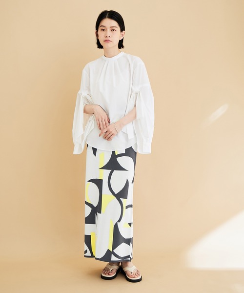 ADAM ET ROPE'（アダムエロペ）の「アートジャカードニットスカート（スカート・レディース・チャコールグレー/ブラック系その他・FREE）」の14枚目の写真