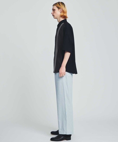SHAREEF（シャリーフ）の「STUDIOUS別注 S/S SH(切り替え)（シャツ/ブラウス・メンズ・ホワイト/ブラック/ブルー・2/1）」の17枚目の写真