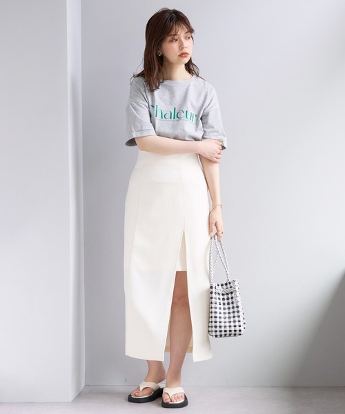 natural couture(ナチュラルクチュール)の「ほど良い肌見せが今年らしい WEB限定サイズ有り/ミニ裏付きハイウエストスリットスカート(スカート・レディース・ピンク/モカ/ブラック/アイボリー・SMALL/MEDIUM)」の6枚目の写真