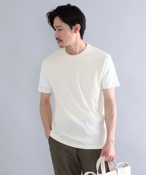 SHIPS(シップス)の「SHIPS: ニットドッキング Tシャツ 2022(Tシャツ/カットソー・メンズ・ベージュ/ネイビー/オフホワイト/ロイヤルブルー・SMALL/MEDIUM/LARGE/X-LARGE)」の2枚目の写真