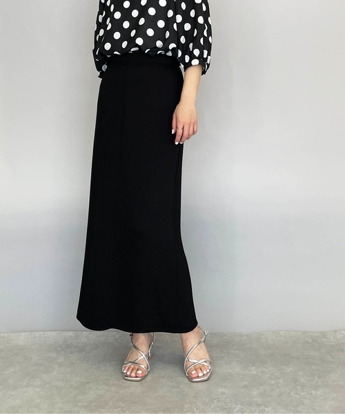 PICCIN（ピッチン）の「ダンボールニットロングタイトスカート（スカート・レディース・ターコイズブルー/パープル/ブラック・M）」の2枚目の写真