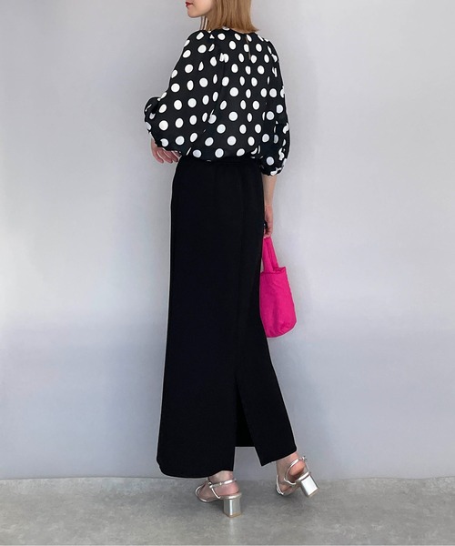 PICCIN（ピッチン）の「ダンボールニットロングタイトスカート（スカート・レディース・ターコイズブルー/パープル/ブラック・M）」の13枚目の写真