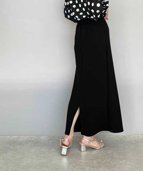 PICCIN（ピッチン）の「ダンボールニットロングタイトスカート（スカート・レディース・ターコイズブルー/パープル/ブラック・M）」の9枚目の写真