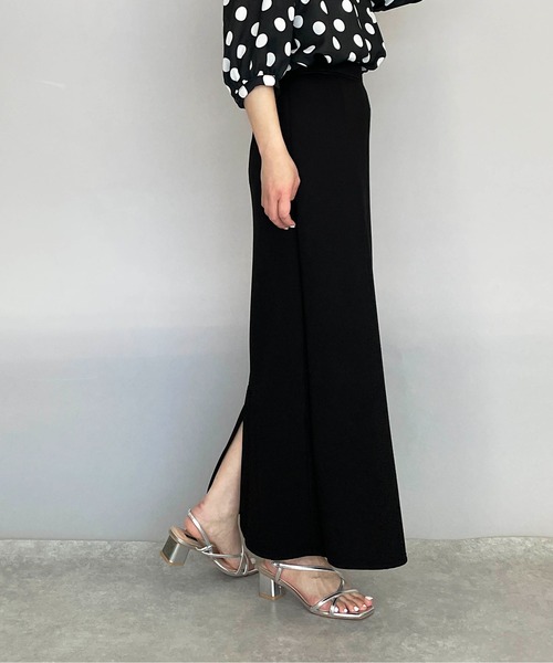 PICCIN（ピッチン）の「ダンボールニットロングタイトスカート（スカート・レディース・ターコイズブルー/パープル/ブラック・M）」の7枚目の写真