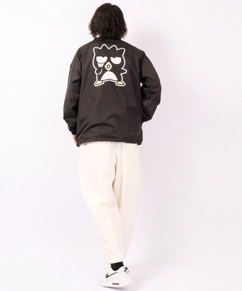 sanrio(サンリオ)の「sanrio サンリオキャラクターズコーチジャケット あひるのペックル/シナモンロール/ポチャッコ/バッドばつ丸/ハンギョドン/タキシードサム/ポムポムプリン(ナイロンジャケット・レディース・ブラック/ネイビー/レッド/ターコイズブルー/イエロー/ブルー系その他/チャコール・M/L)」の10枚目の写真