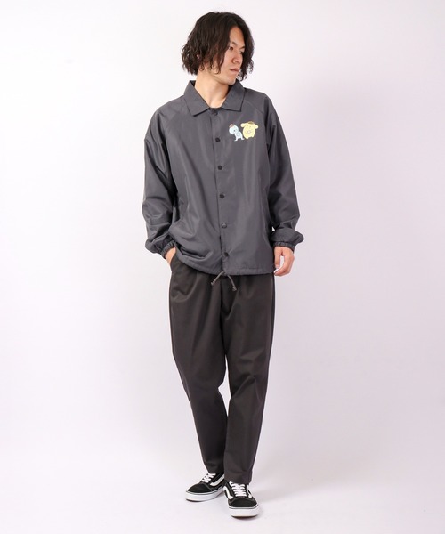 sanrio(サンリオ)の「sanrio サンリオキャラクターズコーチジャケット あひるのペックル/シナモンロール/ポチャッコ/バッドばつ丸/ハンギョドン/タキシードサム/ポムポムプリン(ナイロンジャケット・レディース・ブラック/ネイビー/レッド/ターコイズブルー/イエロー/ブルー系その他/チャコール・M/L)」の14枚目の写真