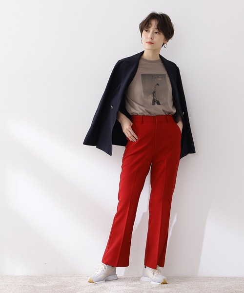 N.（N. Natural Beauty Basic）（エヌエヌナチュラルビューティーベーシック）の「センタープレスフレアパンツ（その他パンツ・レディース・ブラック/イエロー/レッド/ブルー・MEDIUM）」の6枚目の写真