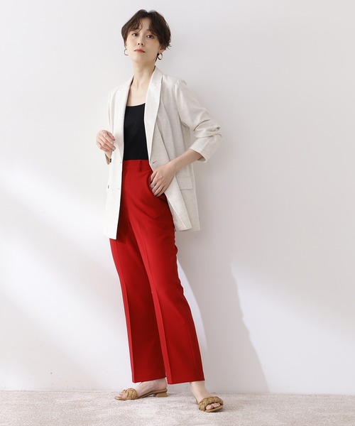 N.（N. Natural Beauty Basic）（エヌエヌナチュラルビューティーベーシック）の「センタープレスフレアパンツ（その他パンツ・レディース・ブラック/イエロー/レッド/ブルー・MEDIUM）」の10枚目の写真