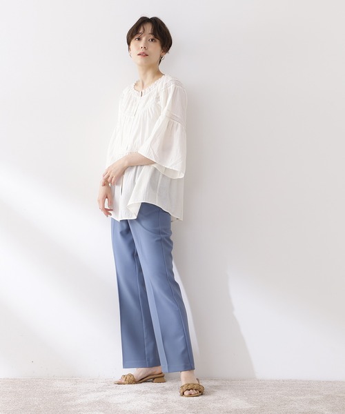N.（N. Natural Beauty Basic）（エヌエヌナチュラルビューティーベーシック）の「センタープレスフレアパンツ（その他パンツ・レディース・ブラック/イエロー/レッド/ブルー・MEDIUM）」の18枚目の写真