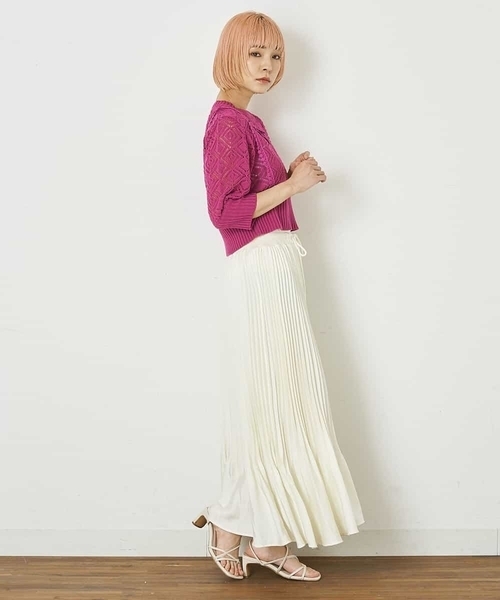 A de a.v.v（アードアー・ヴェ・ヴェ）の「フリルレースニット（ニット/セーター・レディース・パープル/ホワイト・39）」の14枚目の写真