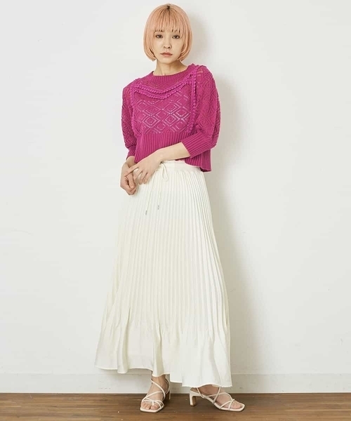 A de a.v.v（アードアー・ヴェ・ヴェ）の「フリルレースニット（ニット/セーター・レディース・パープル/ホワイト・39）」の16枚目の写真