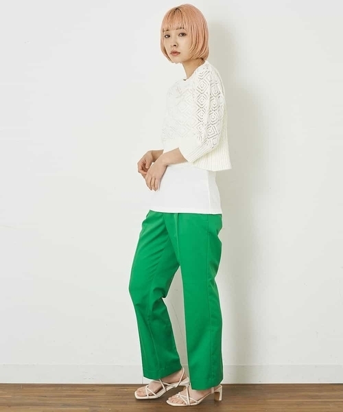 A de a.v.v（アードアー・ヴェ・ヴェ）の「フリルレースニット（ニット/セーター・レディース・パープル/ホワイト・39）」の10枚目の写真