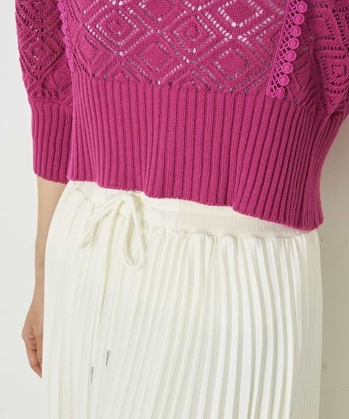A de a.v.v（アードアー・ヴェ・ヴェ）の「フリルレースニット（ニット/セーター・レディース・パープル/ホワイト・39）」の11枚目の写真