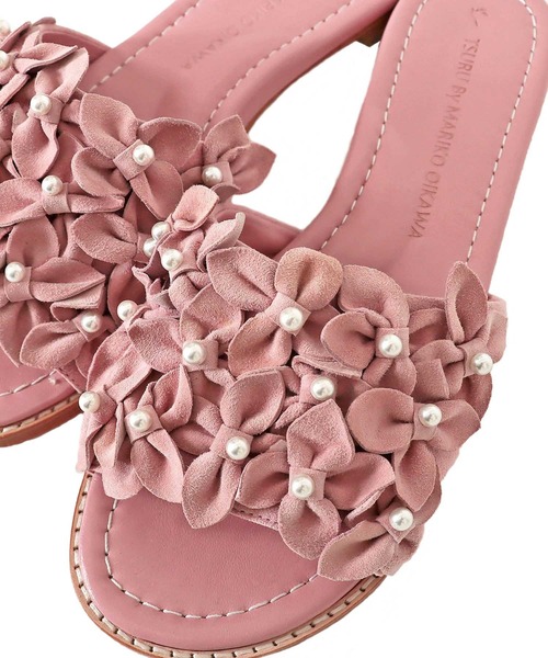 TSURU by Mariko Oikawa（ツルバイマリコオイカワ）の「TSURU by Mariko Oikawa / Amalfi(パールフラワーフラットサンダル)（サンダル・レディース・ブラック/ピンク・35/36/37）」の20枚目の写真