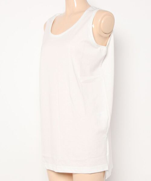 Right-on（ライトオン）の「【HONEYSUCKLE ROSE】裾スリットタンク（タンクトップ・レディース・ホワイト・S/M/L）」の3枚目の写真