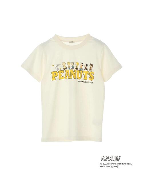 koe（コエ）の「【PEANUTS】スヌーピーTシャツ*（Tシャツ/カットソー・キッズ・ホワイト/ブラウン/オフホワイト/カーキ/イエロー/グレイッシュベージュ・100/110/120/130）」の7枚目の写真