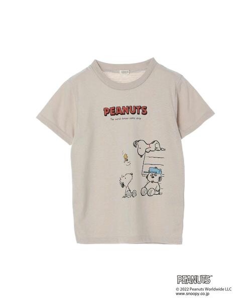 koe（コエ）の「【PEANUTS】スヌーピーTシャツ*（Tシャツ/カットソー・キッズ・ホワイト/ブラウン/オフホワイト/カーキ/イエロー/グレイッシュベージュ・100/110/120/130）」の9枚目の写真