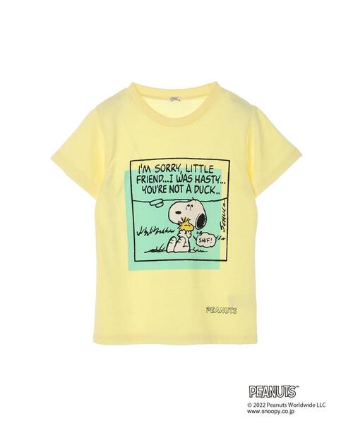 koe（コエ）の「【PEANUTS】スヌーピーTシャツ*（Tシャツ/カットソー・キッズ・ホワイト/ブラウン/オフホワイト/カーキ/イエロー/グレイッシュベージュ・100/110/120/130）」の11枚目の写真