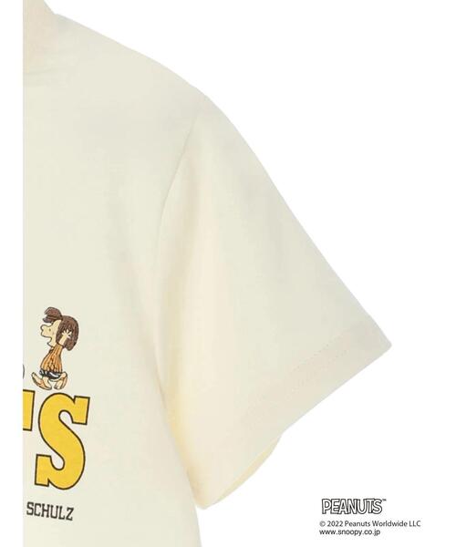 koe（コエ）の「【PEANUTS】スヌーピーTシャツ*（Tシャツ/カットソー・キッズ・ホワイト/ブラウン/オフホワイト/カーキ/イエロー/グレイッシュベージュ・100/110/120/130）」の14枚目の写真