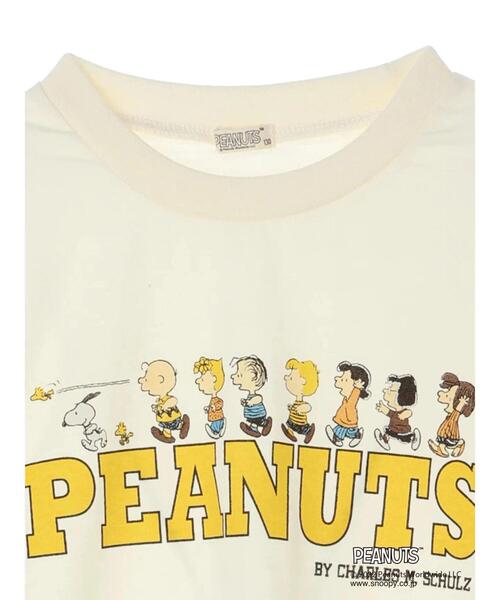 koe（コエ）の「【PEANUTS】スヌーピーTシャツ*（Tシャツ/カットソー・キッズ・ホワイト/ブラウン/オフホワイト/カーキ/イエロー/グレイッシュベージュ・100/110/120/130）」の15枚目の写真