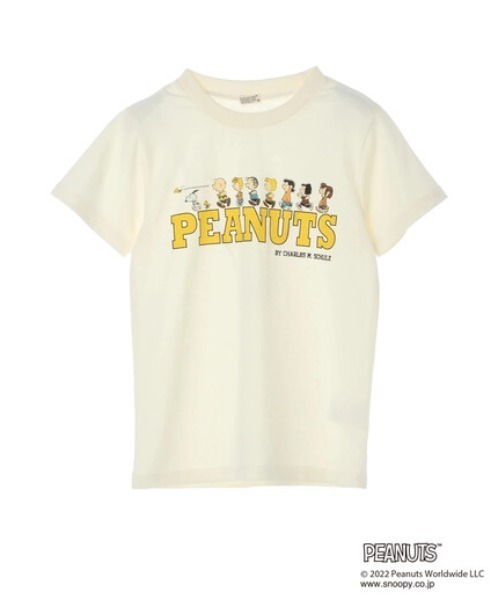 koe（コエ）の「【PEANUTS】スヌーピーTシャツ*（Tシャツ/カットソー・キッズ・ホワイト/ブラウン/オフホワイト/カーキ/イエロー/グレイッシュベージュ・100/110/120/130）」の3枚目の写真