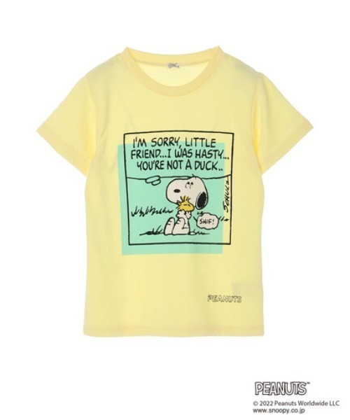 koe（コエ）の「【PEANUTS】スヌーピーTシャツ*（Tシャツ/カットソー・キッズ・ホワイト/ブラウン/オフホワイト/カーキ/イエロー/グレイッシュベージュ・100/110/120/130）」の6枚目の写真