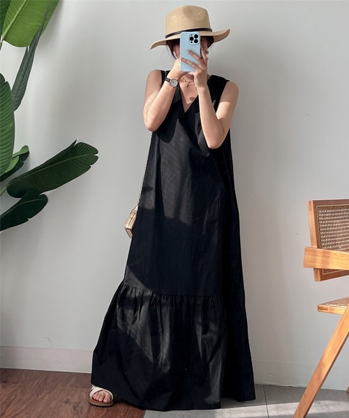 セール】ノースリーブフレアワンピース（ワンピース）｜MAISON DE