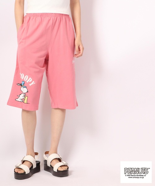 PEANUTS(ピーナッツ)の「PEANUTS スヌーピー 裏毛 スウェット ハーフパンツ(その他パンツ・メンズ・ネイビー/チャコール/杢グレー/スモークピンク/グレイッシュブルー/オートミール・M/L/LL)」の6枚目の写真