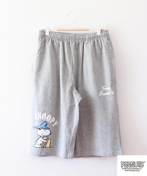 PEANUTS(ピーナッツ)の「PEANUTS スヌーピー 裏毛 スウェット ハーフパンツ(その他パンツ・メンズ・ネイビー/チャコール/杢グレー/スモークピンク/グレイッシュブルー/オートミール・M/L/LL)」の7枚目の写真