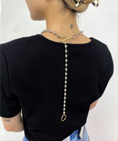 Six M（シックスエム）の「【SixM/シックスエム】MIXネックレス（ネックレス・レディース・シルバー・FREE）」の13枚目の写真