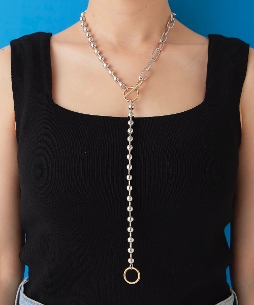 Six M（シックスエム）の「【SixM/シックスエム】MIXネックレス（ネックレス・レディース・シルバー・FREE）」の8枚目の写真