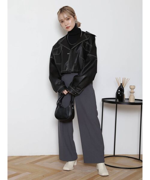 MURUA(ムルーア)の「チューブラウンドバッグ(ハンドバッグ・レディース・ブラック/グリーン・FREE)」の14枚目の写真