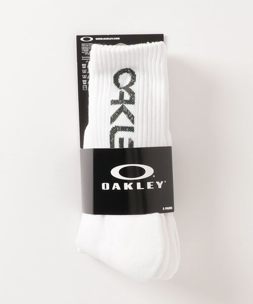 OAKLEY(オークリー)の「OAKLEY/オークリー ソックス B1Bロゴ 3足セット FOS900277(ソックス/靴下・メンズ・ホワイト×グリーン/ブラック×グリーン・M/L)」の5枚目の写真