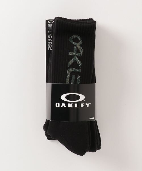 OAKLEY(オークリー)の「OAKLEY/オークリー ソックス B1Bロゴ 3足セット FOS900277(ソックス/靴下・メンズ・ホワイト×グリーン/ブラック×グリーン・M/L)」の4枚目の写真
