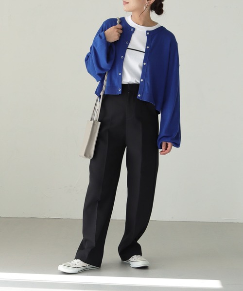 HER CLOSET(ハークローゼット)の「【HER CLOSET】WEB限定 オリジナルラインシンプルロゴロンT WEB LIMITED ORIGINAL LINE SIMPLE LOGO LONG TEE(Tシャツ/カットソー・レディース・ブラック/ホワイト・S/M/L)」の10枚目の写真