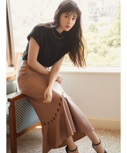 RESEXXY(リゼクシー)の「フレンチスリーブタートルニットトップス(ニット/セーター・レディース・ブラック/ピンク/アイボリー/マスタード・FREE)」の17枚目の写真