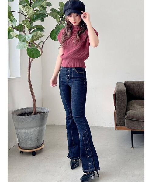 RESEXXY(リゼクシー)の「フレンチスリーブタートルニットトップス(ニット/セーター・レディース・ブラック/ピンク/アイボリー/マスタード・FREE)」の22枚目の写真