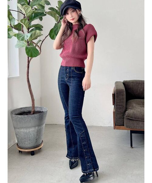 RESEXXY(リゼクシー)の「フレンチスリーブタートルニットトップス(ニット/セーター・レディース・ブラック/ピンク/アイボリー/マスタード・FREE)」の18枚目の写真