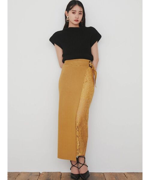 RESEXXY(リゼクシー)の「フレンチスリーブタートルニットトップス(ニット/セーター・レディース・ブラック/ピンク/アイボリー/マスタード・FREE)」の7枚目の写真