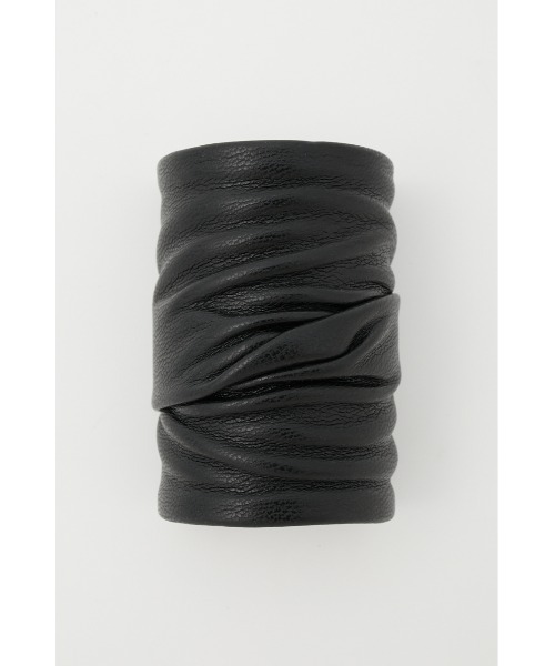 SLY（スライ）の「WIND F/LEATHER HAIR CUFF ウィンドフォーレザー ヘアーカフ（バレッタ/ヘアクリップ・レディース・アイボリー/ブラック・FREE）」の7枚目の写真