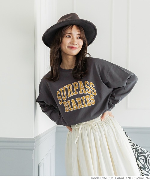 coca（coca）（コカ）の「ロゴロンTee（Tシャツ/カットソー・レディース・B/D/C/A・L/M）」の9枚目の写真