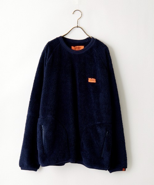 UNIVERSAL OVERALL（ユニバーサルオーバーオール）の「【FINEBOYS 2月号掲載】[UNIVERSAL OVERALL/ユニバーサルオーバーオール] 別注 クルーネックボアフリースプルオーバー（スウェット・レディース・ネイビー/アイボリー/グレイッシュベージュ・M/L/XL）」の18枚目の写真