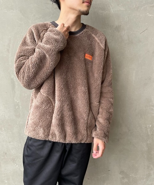 UNIVERSAL OVERALL（ユニバーサルオーバーオール）の「【FINEBOYS 2月号掲載】[UNIVERSAL OVERALL/ユニバーサルオーバーオール] 別注 クルーネックボアフリースプルオーバー（スウェット・レディース・ネイビー/アイボリー/グレイッシュベージュ・M/L/XL）」の22枚目の写真