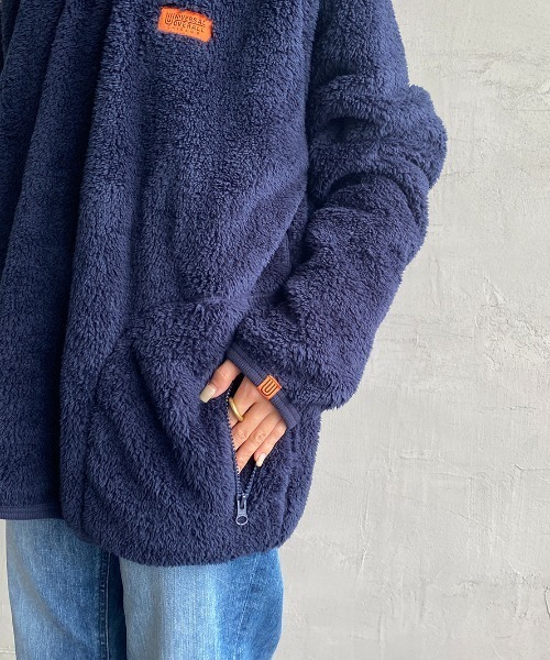 UNIVERSAL OVERALL（ユニバーサルオーバーオール）の「【FINEBOYS 2月号掲載】[UNIVERSAL OVERALL/ユニバーサルオーバーオール] 別注 クルーネックボアフリースプルオーバー（スウェット・レディース・ネイビー/アイボリー/グレイッシュベージュ・M/L/XL）」の17枚目の写真