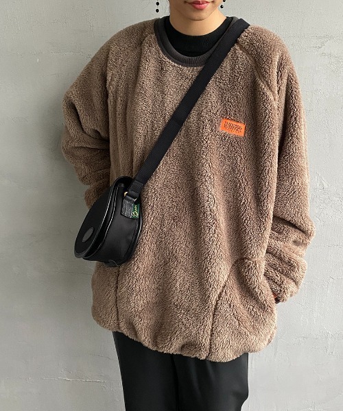 UNIVERSAL OVERALL（ユニバーサルオーバーオール）の「【FINEBOYS 2月号掲載】[UNIVERSAL OVERALL/ユニバーサルオーバーオール] 別注 クルーネックボアフリースプルオーバー（スウェット・レディース・ネイビー/アイボリー/グレイッシュベージュ・M/L/XL）」の21枚目の写真