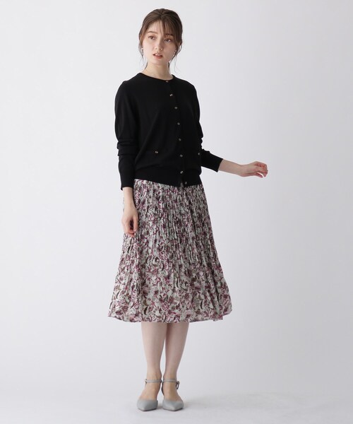 index（インデックス）の「◆ボタニカルフラワープリーツスカート【WEB限定サイズ】（スカート・レディース・ブラック系/ブルー系/ワイン系1・36/40/42/38）」の11枚目の写真