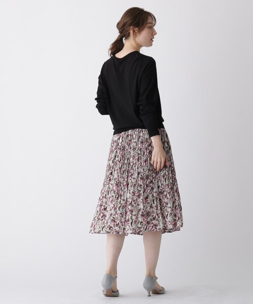 index（インデックス）の「◆ボタニカルフラワープリーツスカート【WEB限定サイズ】（スカート・レディース・ブラック系/ブルー系/ワイン系1・36/40/42/38）」の14枚目の写真