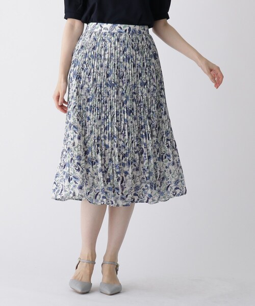 index（インデックス）の「◆ボタニカルフラワープリーツスカート【WEB限定サイズ】（スカート・レディース・ブラック系/ブルー系/ワイン系1・36/40/42/38）」の16枚目の写真