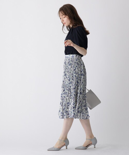 index（インデックス）の「◆ボタニカルフラワープリーツスカート【WEB限定サイズ】（スカート・レディース・ブラック系/ブルー系/ワイン系1・36/40/42/38）」の18枚目の写真
